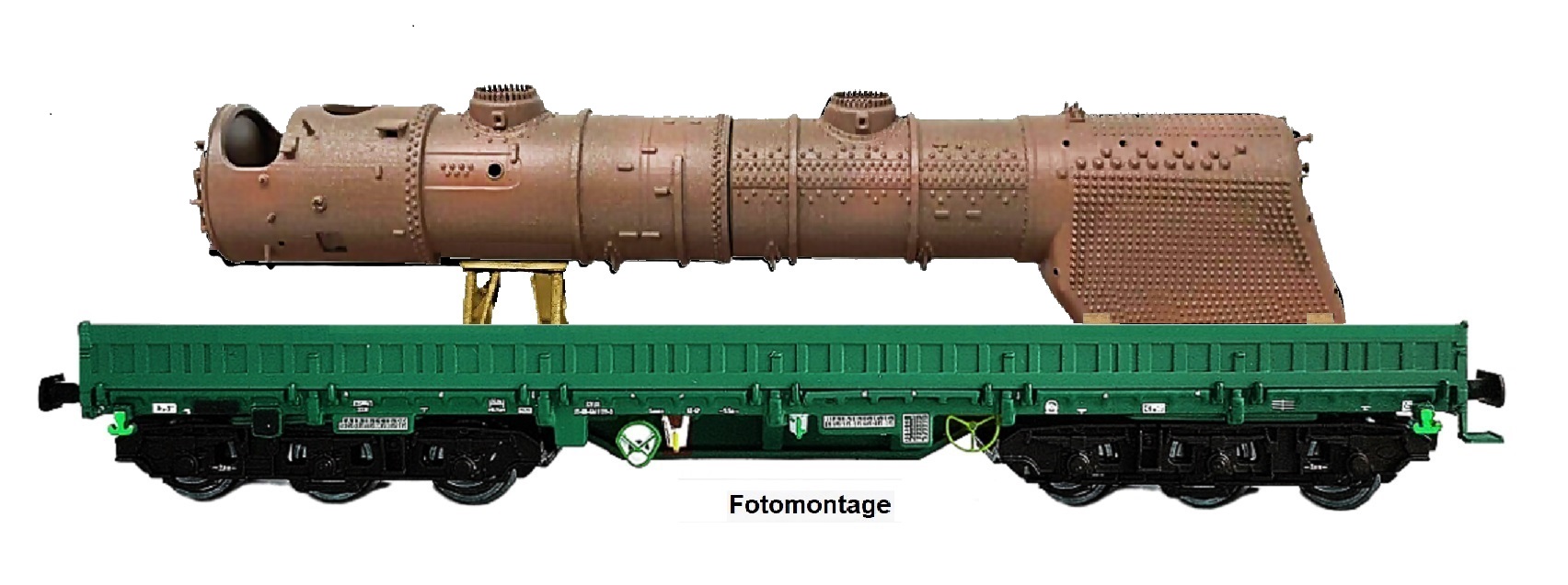 NPE Modellbau NW22942 - H0 - Schwerlastwagen Samms als Bahndienstwagen 'RAW Meinigen' mit Reko-Kessel, DB, Ep. IV - Exklusivmodell